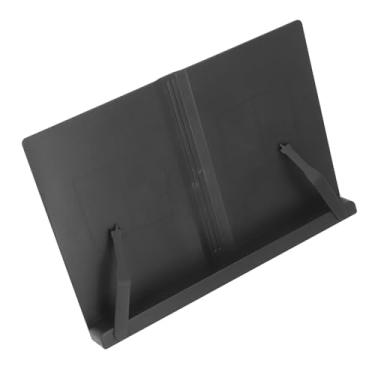 Imagem de Suporte de Leitura Ajustável, Suporte de Livro de Mesa Multifuncional para Celular Tablet, Notebook, Design Ergonômico para Reduzir o Estresse No Pescoço e Nas Costas (Preto)