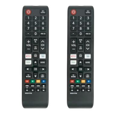 Imagem de 2 pacotes de controle remoto universal de substituição compatível com todas as TVs Samsung, TV de cristal 4K, UHD, LED, QLED, LCD HDTV, séries 6/7/8/9/TU-7000 Smart TV curva plana