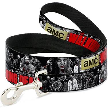 Imagem de Buckle-Down Coleira para animais de estimação AMC-The Walking Dead Zombies2 Preto/Branco/Vermelho, 1,82 m x 1,27 cm