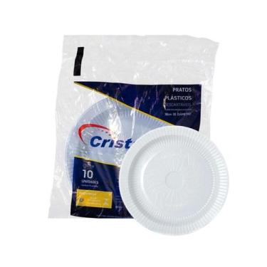 Imagem de Prato Plastico 15cm Descartavel Cristalcopo C/ 10 Un