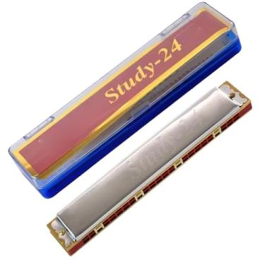 Imagem de Para Iniciantes harmônica Chave De Gaita De 24 Buracos De C Tremolo Folk Master Harmonica 24 Buracos Para Iniciantes Tocando Tom Polifônico(C)