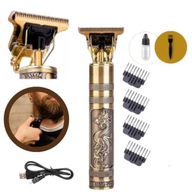 Imagem de Maquina De Cortar Cabelo Sem Fio Recarregável Dragão Bivolt Acabamento Premium