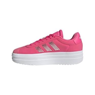Imagem de adidas Tênis esportivo unissex infantil Vl Court Bold, Pulse Magenta/Branco/Pulse Magenta, 5.5 Big Kid