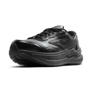 Imagem de Brooks Ghost Max Tênis feminino de camurça/couro neutro para corrida e caminhada, Preto/preto, 38