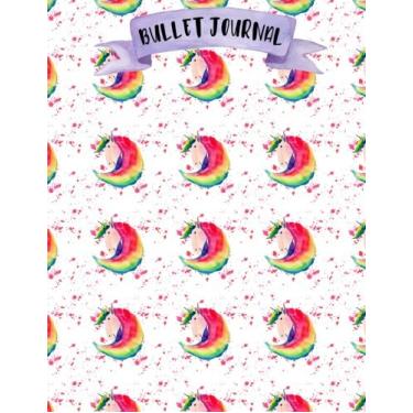 Imagem de Bullet Journal: Unicorn - 160 pages - 8.5 x 11 - Perfect for Beginners - Soft glossy Cover - Dot point - bullet journal - dot grid - planner - planning - organizer - journal - Bujo - Unicorns