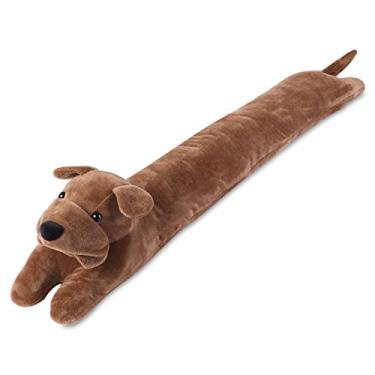 Imagem de SANFERGE Bloqueador de Correntes de Ar para Cães Sob A Porta, Resistente, 3 Lb, 34", Tecido Decorativo, Bloqueador de Correntes de Ar para Porta, Vedação Inferior À Prova de Som pa(34 Polegadas, Café)