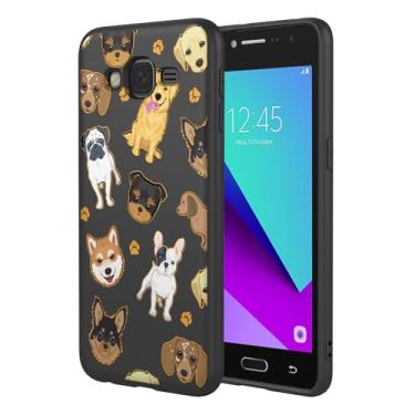 Imagem de HTXWXJC Capa de telefone para Samsung Galaxy J2 Prime, capa para Samsung G532 SM-G530 à prova de choque flexível bumper TPU capa macia padrão cão capa de telefone para Samsung Galaxy J2 Prime Black