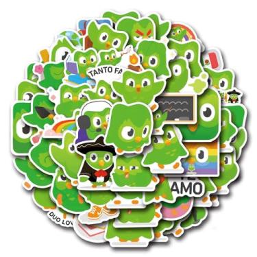 Imagem de 55 adesivos fofos de desenhos animados para diários infantis, adesivos de vinil engraçados para adolescentes, laptops, garrafas de água, bagagem, skate, telefone, scrapbook