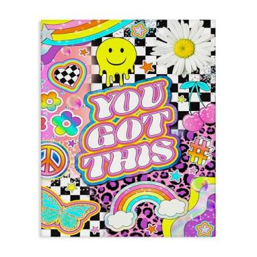 Imagem de Stupell Industries Design de arte de parede em tela Groovy You Got This Collage por Jess Stempel, 40 x 50 cm