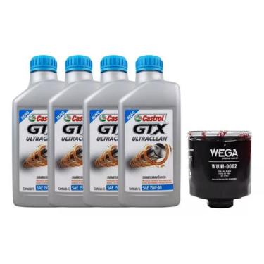 Imagem de Kit Óleo Motor 15w40 Castrol  Filtro Vw Ap/at Wega Wuni0002 - Castrol 