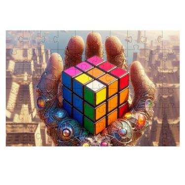 Imagem de Quebra-Cabeça Cubo Mágico de 300 peças em MDF - Coleção TEA & AMOR