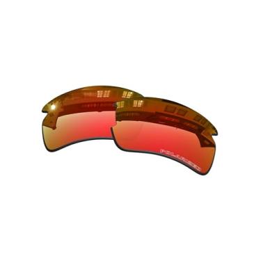 Imagem de OOWLIT Lentes de substituição compatíveis com óculos de sol Oakley Flak 2.0 XL OO9188, fogo, One Size