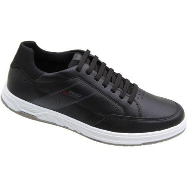 Imagem de Sapatênis Pegada Microfibra Elástico Confortável Masculino, Preto, 41