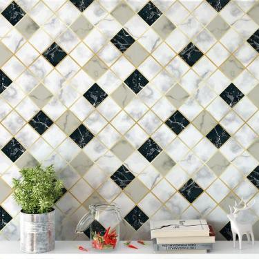 Imagem de Papel de Parede Azulejo Mármore 1 Metro - Papel e Parede