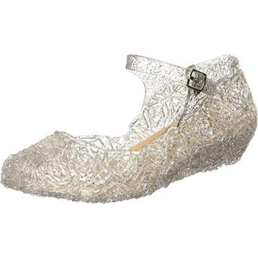 Imagem de Kawai Peach Sandálias de festa para meninas lindas e brilhantes, Branco, 9 Toddler