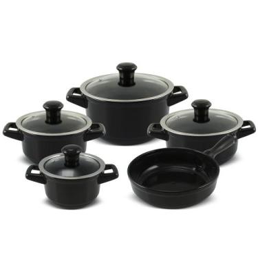 Imagem de Jogo de Panelas de Cerâmica Smart Duo 5 Peças Preto Ceraflame