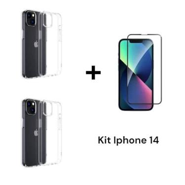 Imagem de 2UN Capas Capinha Transparente Anti Impacto para Iphone 14 + 1UN Pelíc