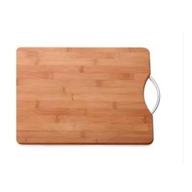 Imagem de Tábua De Corte Legumes Carne Bambu C/ Alça 31x21cm Ecológica - TOP RIO
