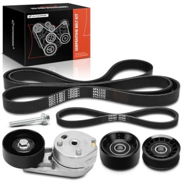 Imagem de A-Premium Kit de transmissão de correia serpentina do motor com tensor e tensor compatível com Ford Escape 2008, Fusion 2006-2009 e Lincoln Zephyr 2006 e Mercury Mariner 2008, Milan 2006-2009, 3.0L,