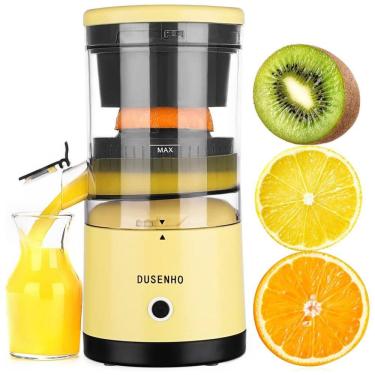 Imagem de Centrifuga de Frutas Portátil Recarregável com USB e Escova de Limpeza, DUSENHO 110V, Amarela