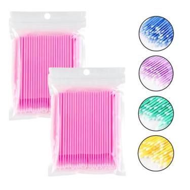 Imagem de 200Un Microbrush Cotonete Alongamento Fio A Fio Cílios Extensão