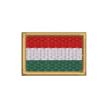 Imagem de BP0406-031 Bandeira Hungria Patch Bordado 3,8×2,5cm (D-Arquivo Matriz para bordar.)