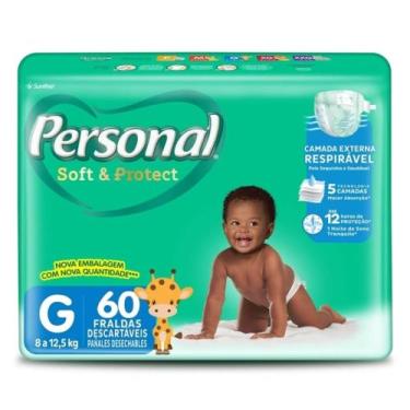 Imagem de Fraldas Descartáveis Personal Baby - Pacote Hiper Tam G 60 Unidades