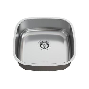 Imagem de Cuba para Pia de Cozinha em Aço Inox N5 36x33,5x14cm Polida com Válvula GhelPlus Inox