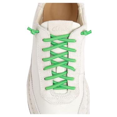 Imagem de VEILLEONG 2 pares de cadarços elásticos sem amarração para tênis, tamanho único para crianças e adultos, 2 pares verdes