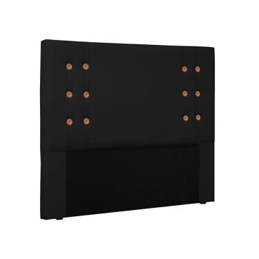 Imagem de Cabeceira Solteiro Gênova Poliuretano Preta