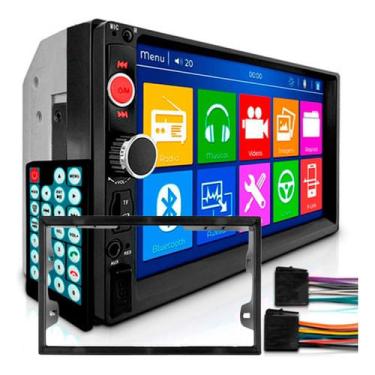 Imagem de Kit central multimidia MP5 com moldura polo fiesta ecosport golf 1999 A 2013