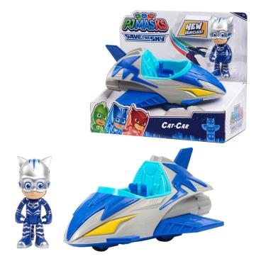 Imagem de Toy pj Masks Save the Sky Cat-Car com boneco Cat-Boy de 3 anos ou mais