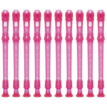Imagem de Kit 25 Flautas Doce Soprano Germânica YRS-20G Rosa Yamaha