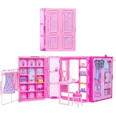 Imagem de Toy Playset Barbie Dream Closet com roupas e acessórios