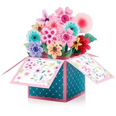 Imagem de Giiffu Cartões pop-up de flores em aquarela, cartões florais 3D para todas as ocasiões com cartão de notas e envelopes para mães, mãe, avó, mulheres, esposa, filha, menina, irmã, crianças