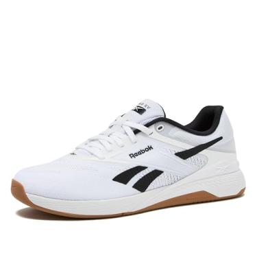Imagem de Reebok Tênis masculino Nano X5, Cross Training e Tênis de corrida leve para homens, Calçado branco/preto/Reebok Rubber Gum 04, 11.5 Women/10 Men