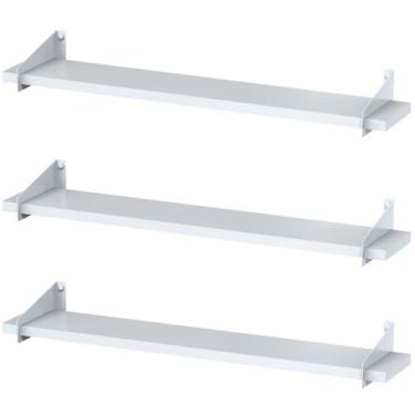 Imagem de 3 Prateleiras Suspensa Estilo Industrial Madeira 60cm FS B - Fassin Sh