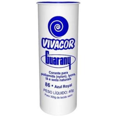 Imagem de Tinta Tecido Corante Roupas Vivacor Guarany 40G Azul Royal
