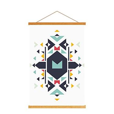 Imagem de Ywlake – Gancho magnético para pôster, impressão de madeira com ímã, pôsteres, moldura de rolo, ganchos para pendurar, kit de pendurar para paredes, mapas, arte em tela, Teak Wood, 8"