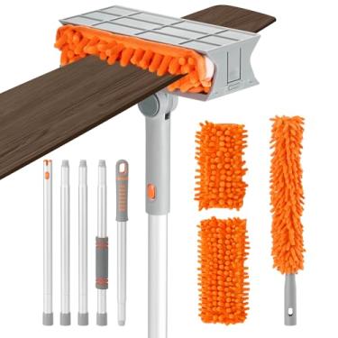 Imagem de Farafox Limpador de ventilador de teto, espanador de pá de ventilador estendido, 1,8 m, limpador de pá de ventilador de teto, ferramenta de limpeza reutilizável para ventilador de teto alto, rodapé