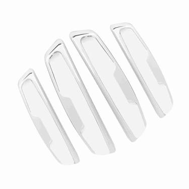 Imagem de Protetores Universais de Abdominais e Bordas Porta de Borracha - Tiras de para -choque Anti -colisão para Carros, Caminhões, SUVs - Instalação de Adesivo Fácil - Branco,