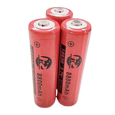 Imagem de 2 Pilhas 18650 3.7v 8800mah Com Chip Potente - Bela Import