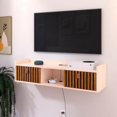 Imagem de Rack Suspenso 90 cm Vegas 32 Polegadas Com 2 Portas E Nicho Varias Cor