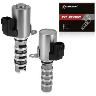 Imagem de 916923 917294 Válvula de controle de óleo de admissão e escape de solenoide variável do motor VVT compatível com Infinite EX35 FX35 FX37 G25 G35 M35 Q60 QX50 Nissan 350Z GTR 2007-2018 2 peças