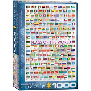 Imagem de Quebra-Cabeça de Bandeiras do Mundo (1000 Peças) - EuroGraphics (6000-