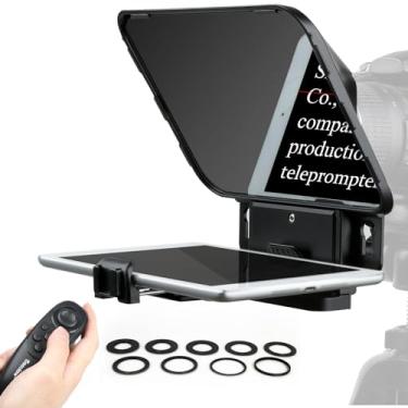 Imagem de 【Desvisualização autorizada】 Desview T3 Teleprompter para tablet smartphone iPad até 11" HD 70/30 Beam Splitter Glass, Teleprompters com controle remoto para câmera DSLR Smartphone Gravação de vídeo