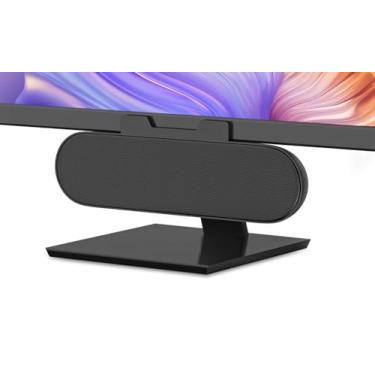 Imagem de LXTNFU Alto-falantes de computador para monitor de mesa, alto-falantes USB únicos para PC de mesa, alto-falante para laptop com som alto, controle de volume facilmente se prende a monitores (adaptador