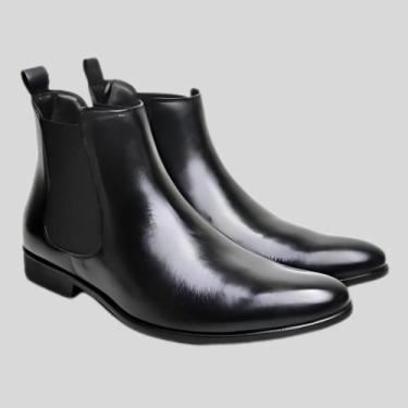 Imagem de Bota Chelsea Masculina em Couro Elegante Clássica Atemporal - Manutt, 