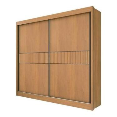 Imagem de Guarda Roupa Casal Cancun 2 Pt Ripado Cinamomo Mdf D'doro - D'Doro Móv