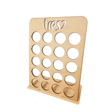 Imagem de Porta Cápsulas Três Corações Grande Mdf Natural